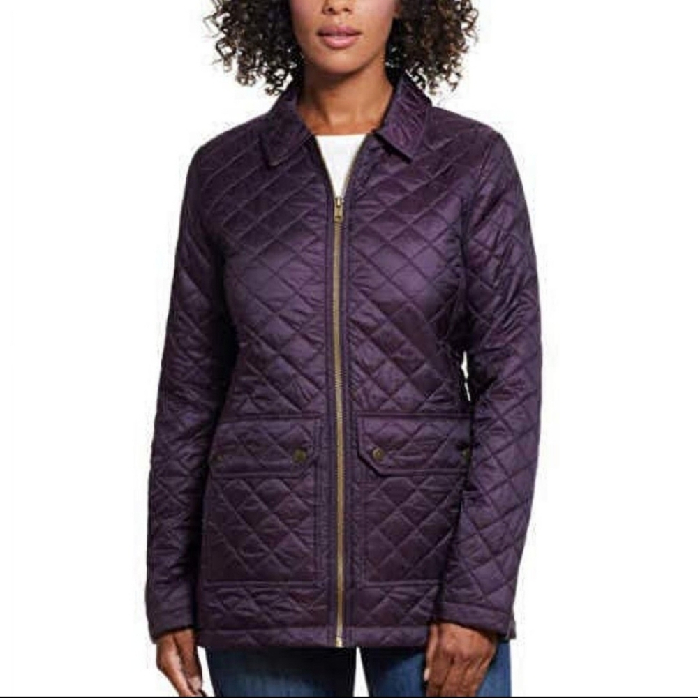 Original Weatherproof Vintage 1948 Diamond Quilted Plum Jacket | Size Small